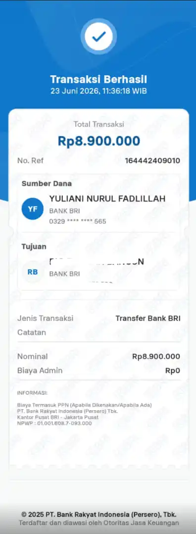 Bukti Transfer