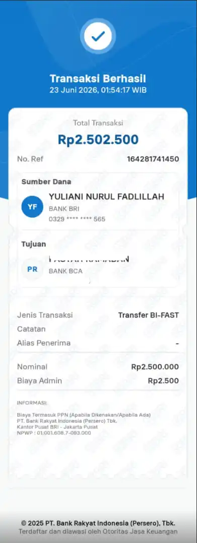 Bukti Transfer