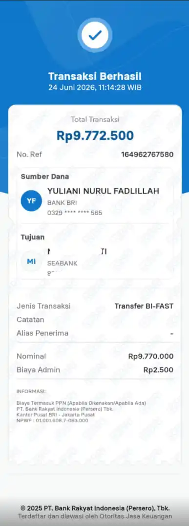 Bukti Transfer