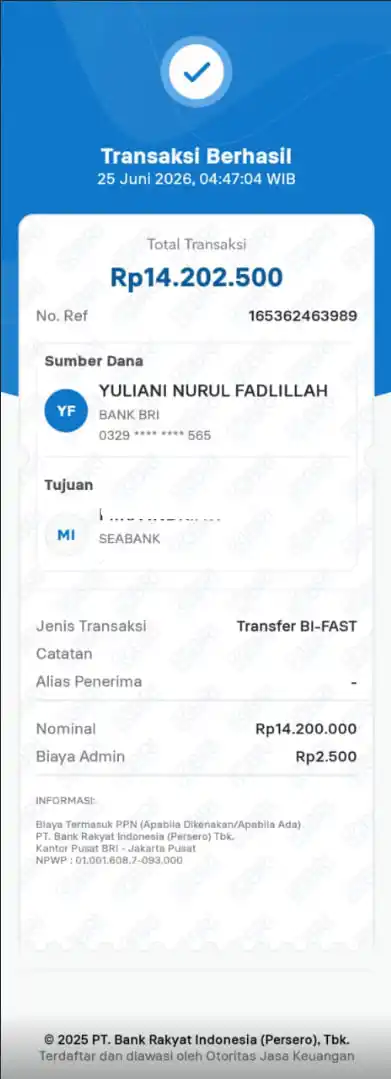 Bukti Transfer