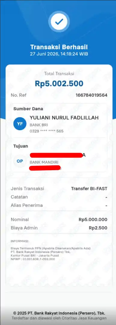 Bukti Transfer