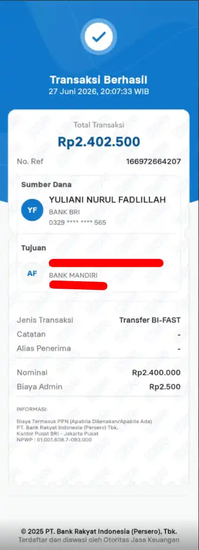 Bukti Transfer