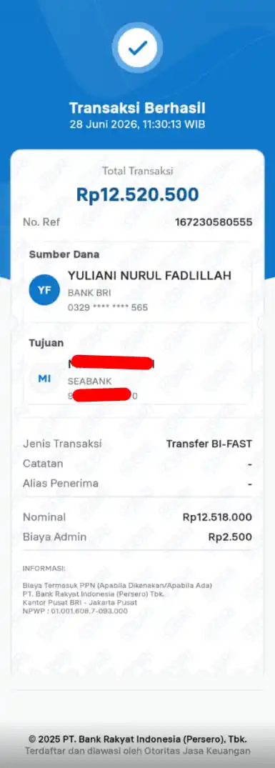 Bukti Transfer
