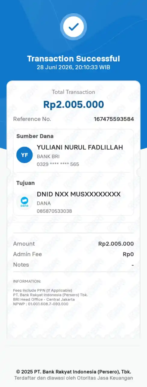 Bukti Transfer