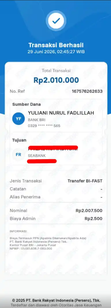 Bukti Transfer