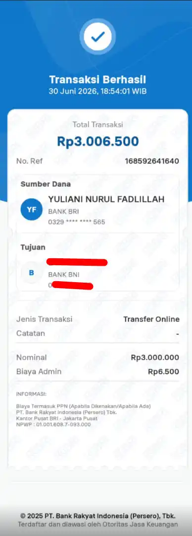 Bukti Transfer