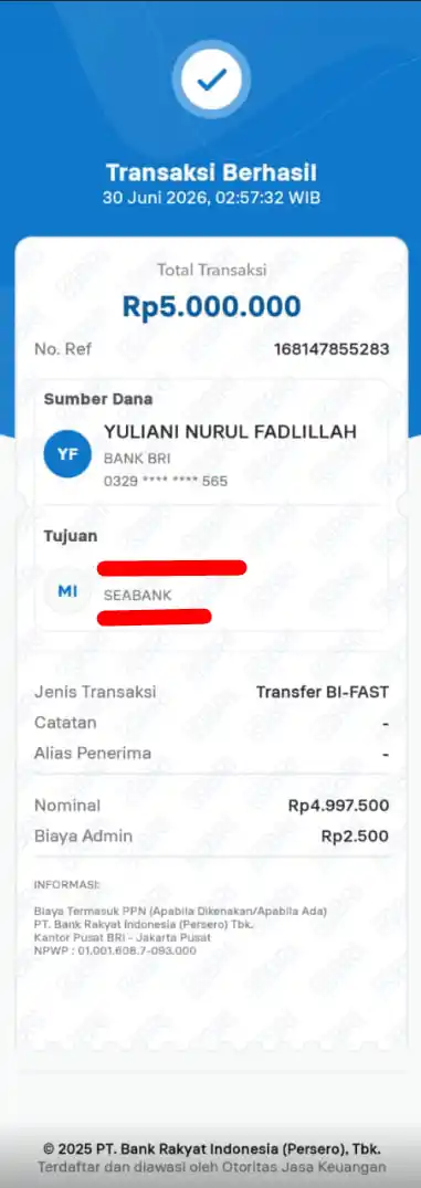 Bukti Transfer