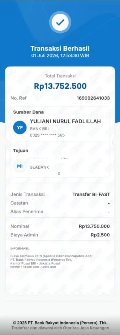 Bukti Transfer