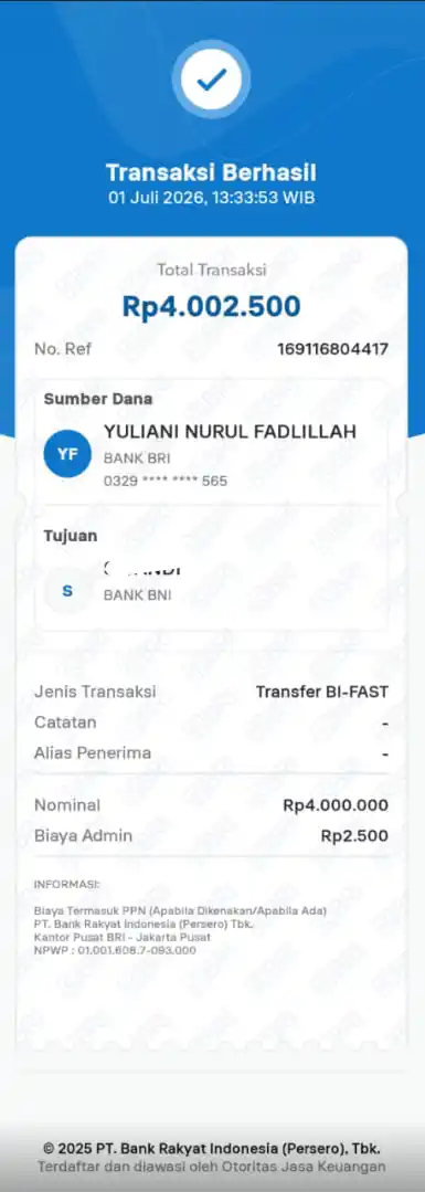 Bukti Transfer
