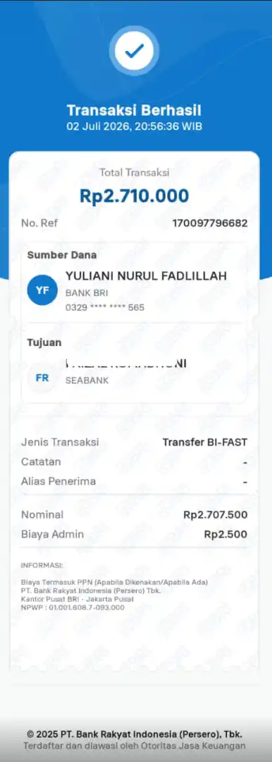 Bukti Transfer