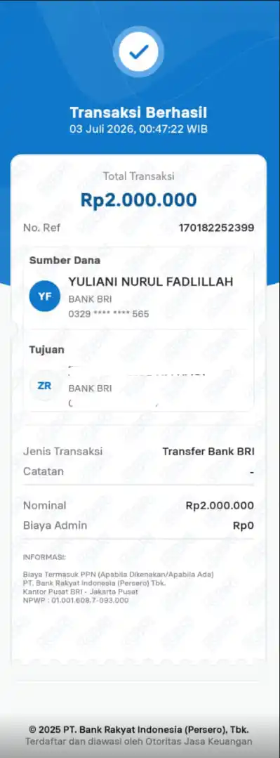 Bukti Transfer