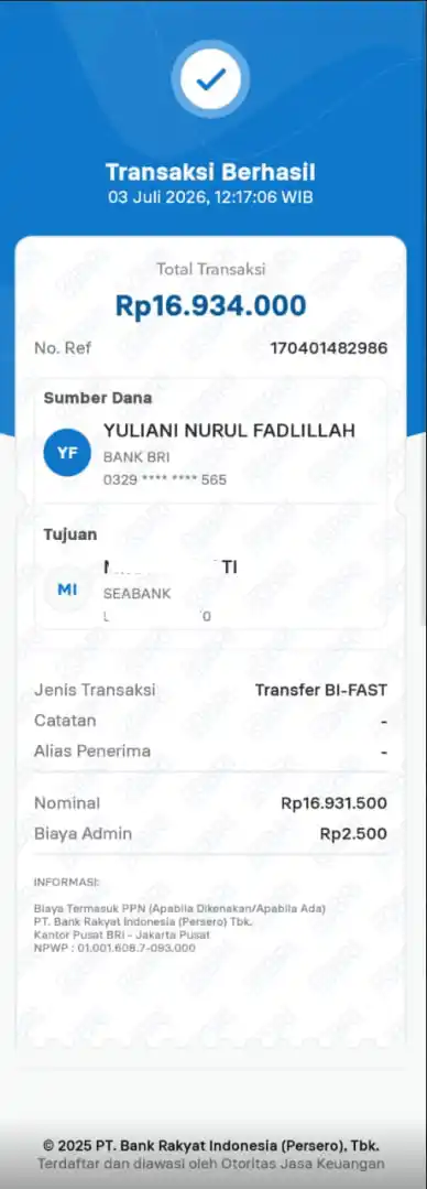 Bukti Transfer