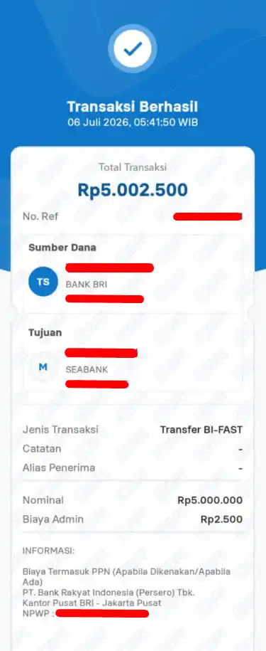 Bukti Transfer