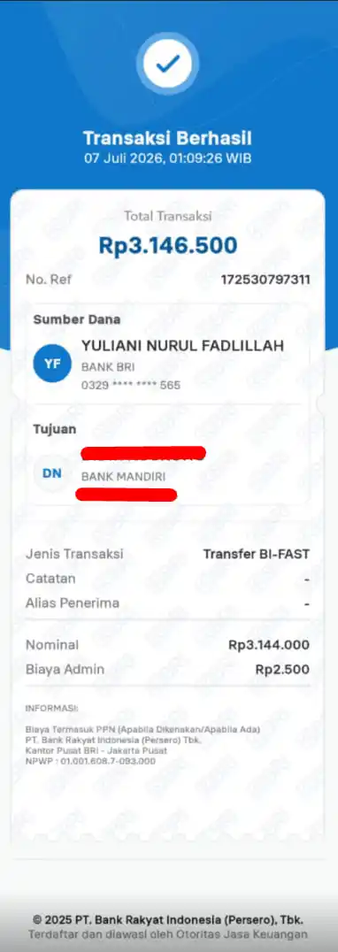 Bukti Transfer