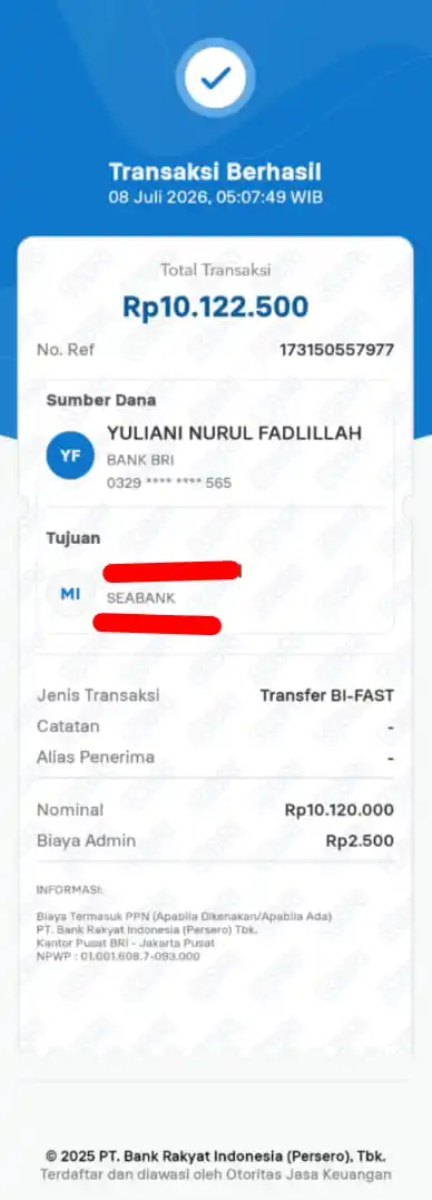 Bukti Transfer