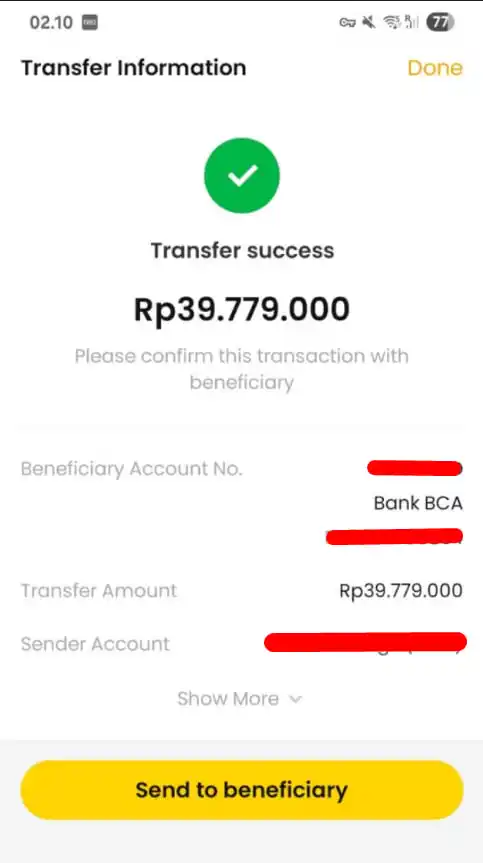Bukti Transfer