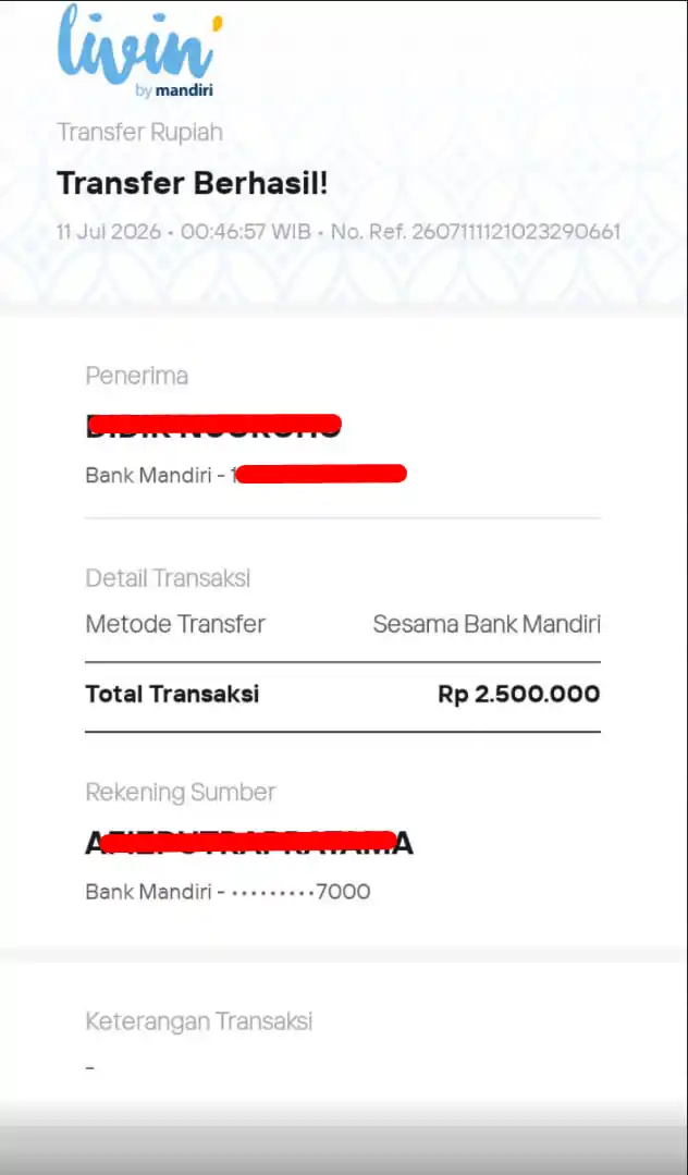 Bukti Transfer
