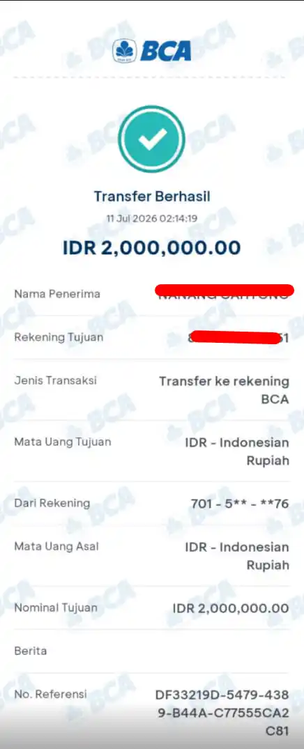 Bukti Transfer