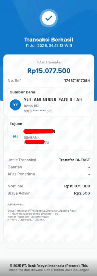 Bukti Transfer