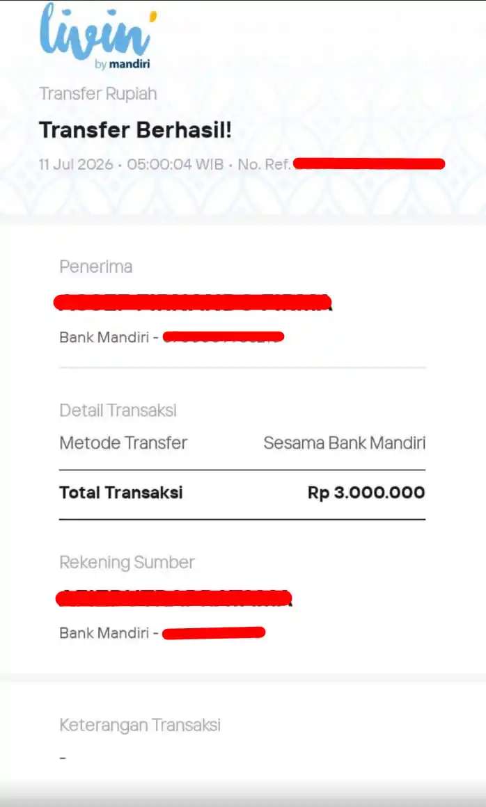 Bukti Transfer
