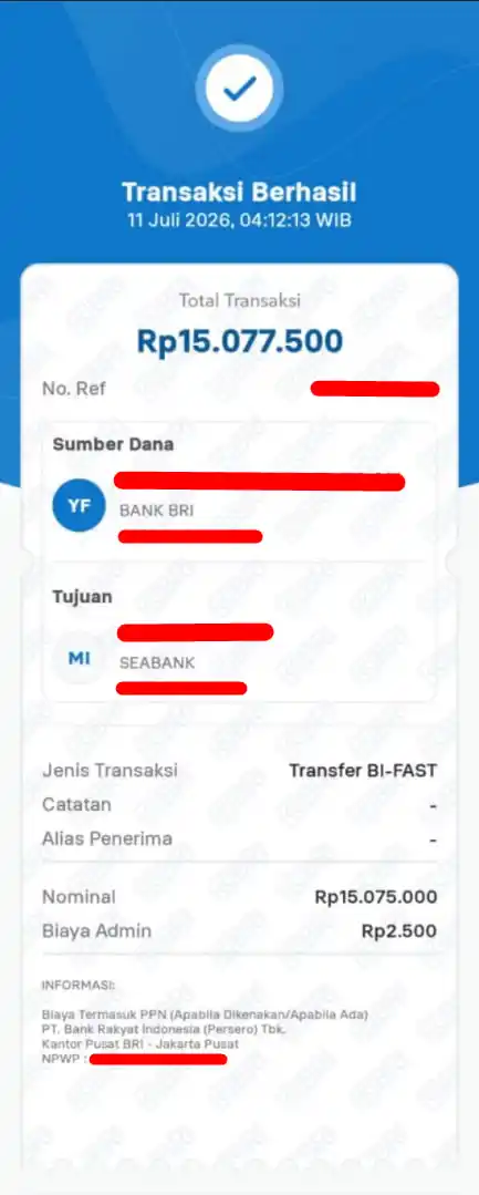 Bukti Transfer