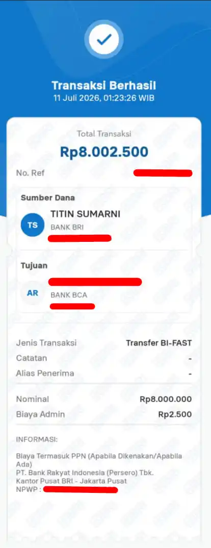 Bukti Transfer