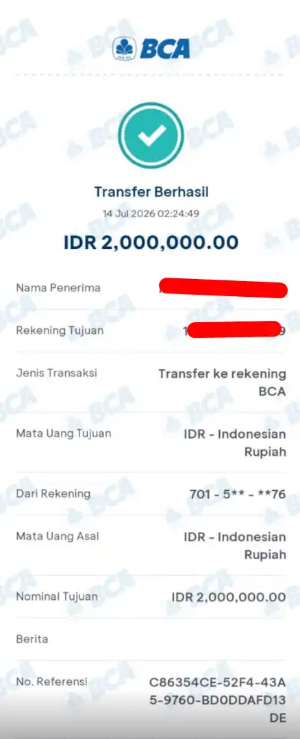 Bukti Transfer