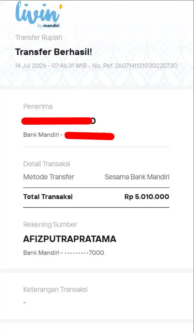 Bukti Transfer