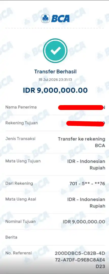 Bukti Transfer