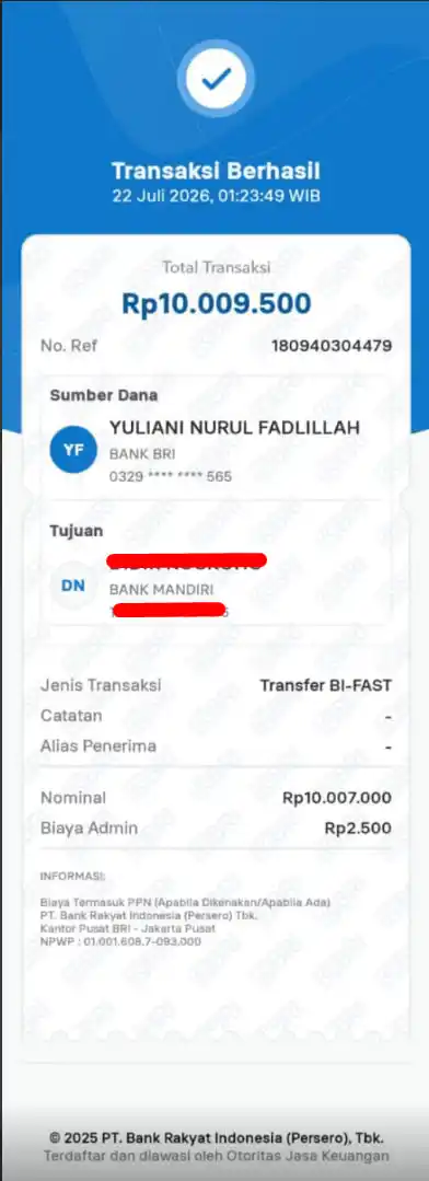 Bukti Transfer
