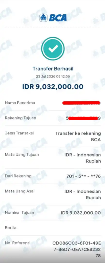 Bukti Transfer