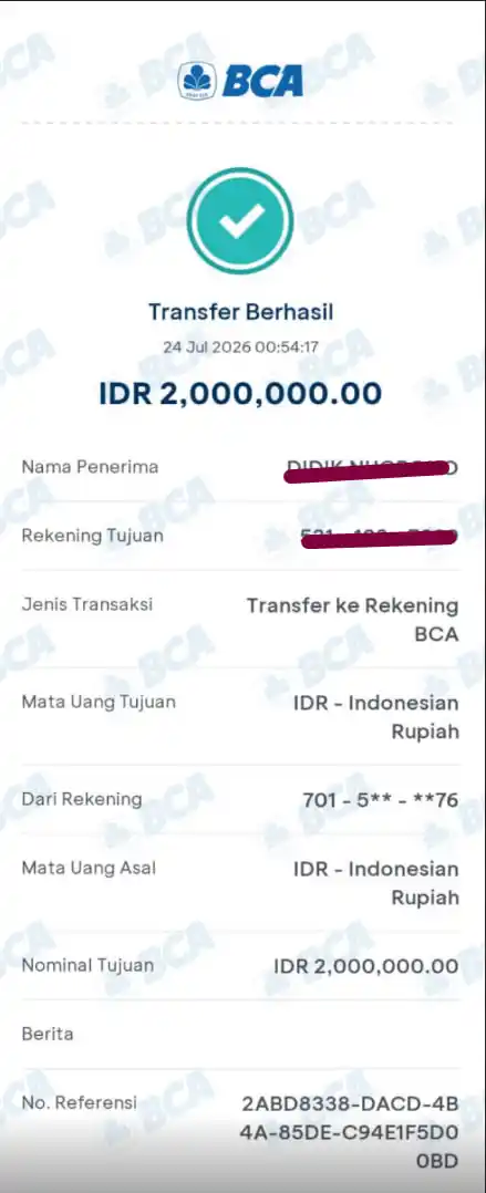 Bukti Transfer