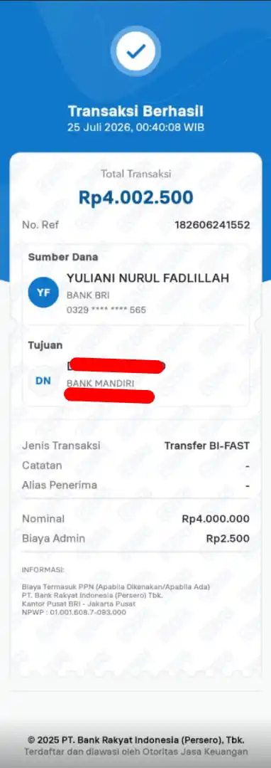 Bukti Transfer
