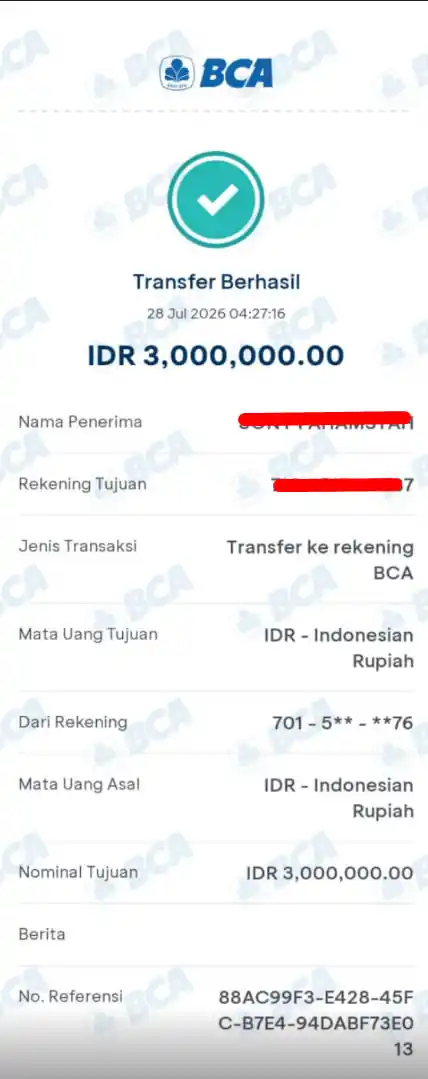 Bukti Transfer