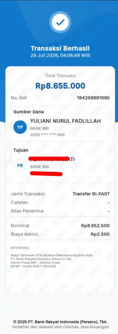 Bukti Transfer