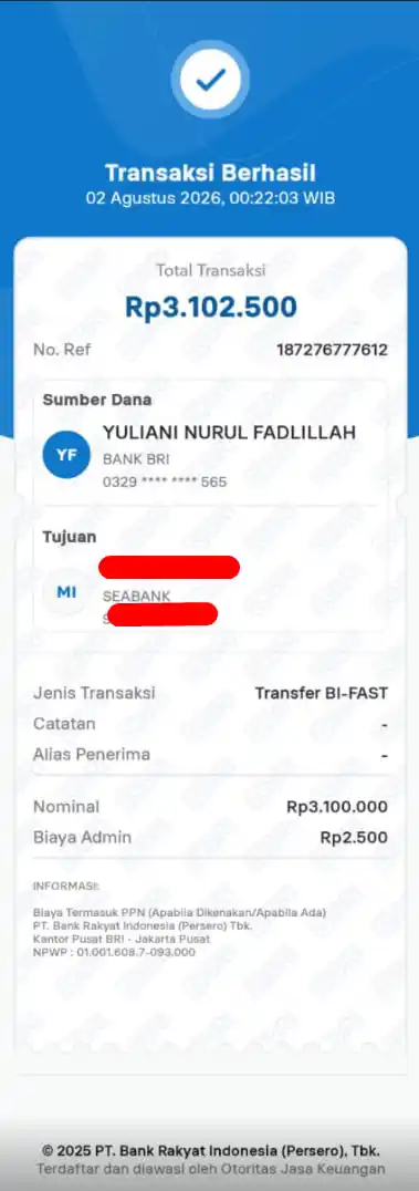 Bukti Transfer