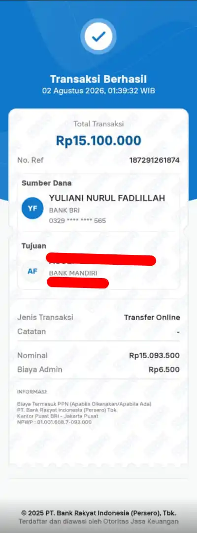 Bukti Transfer